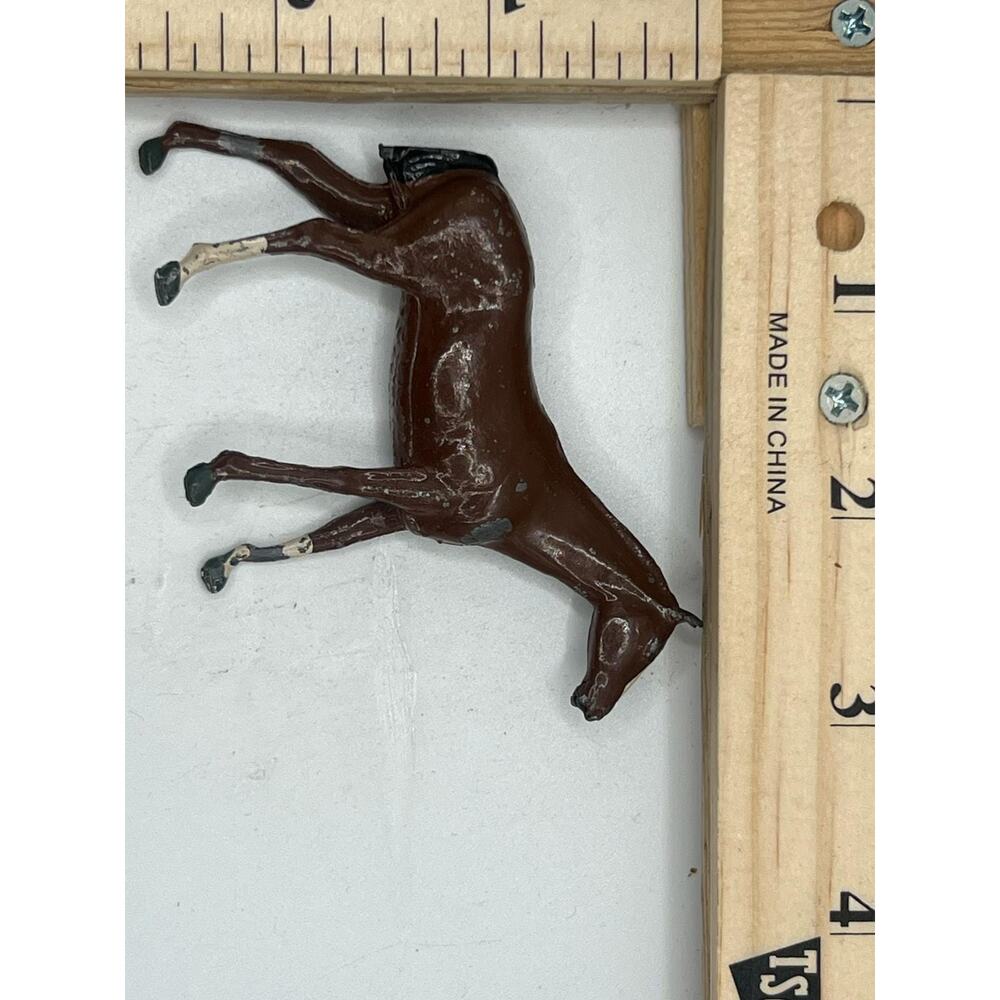 Vintage Brown Mini Horse Figurine Small Plastic Toy Collectible Display